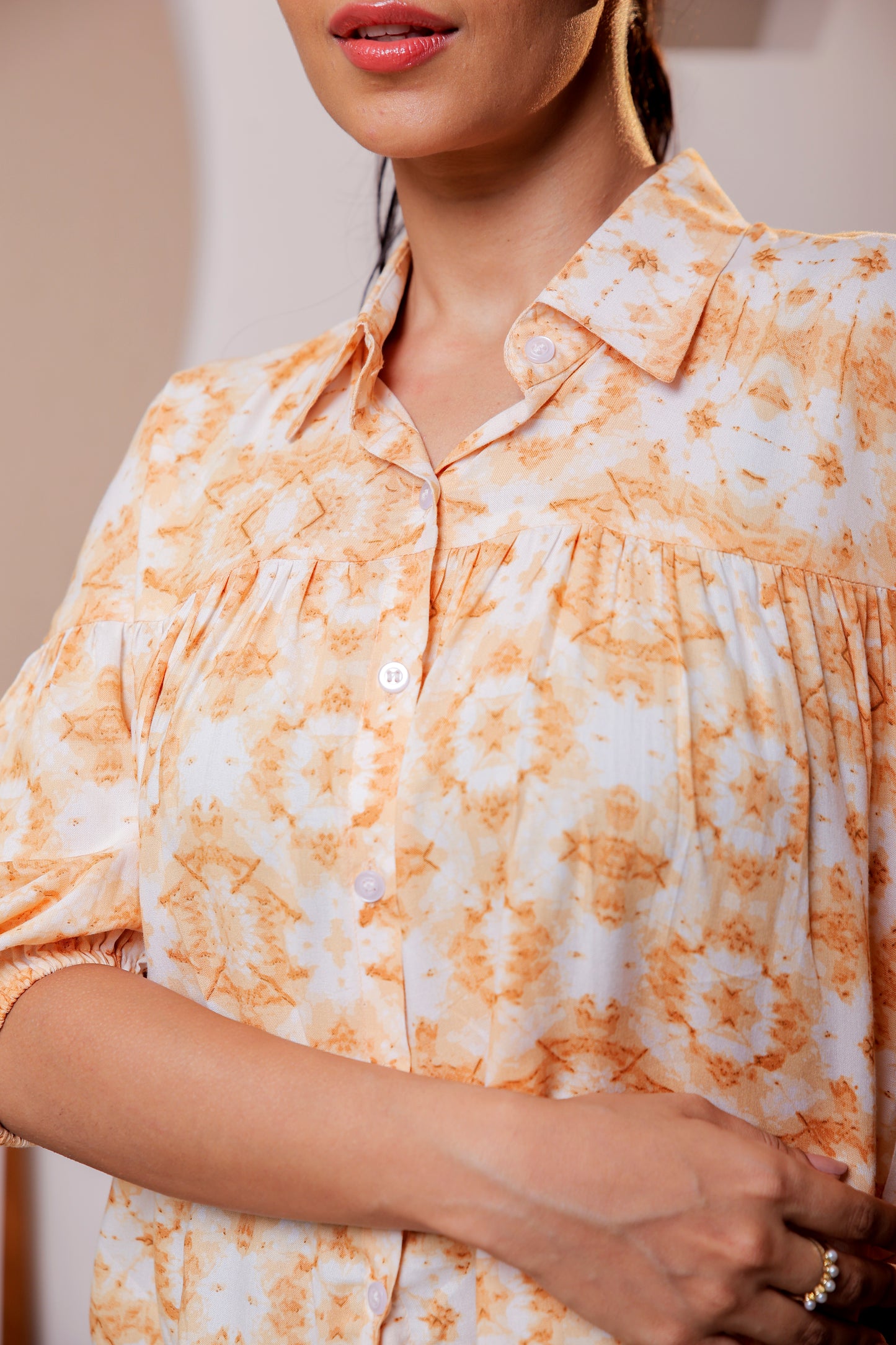 Drop Shoulder Blooming Shirt