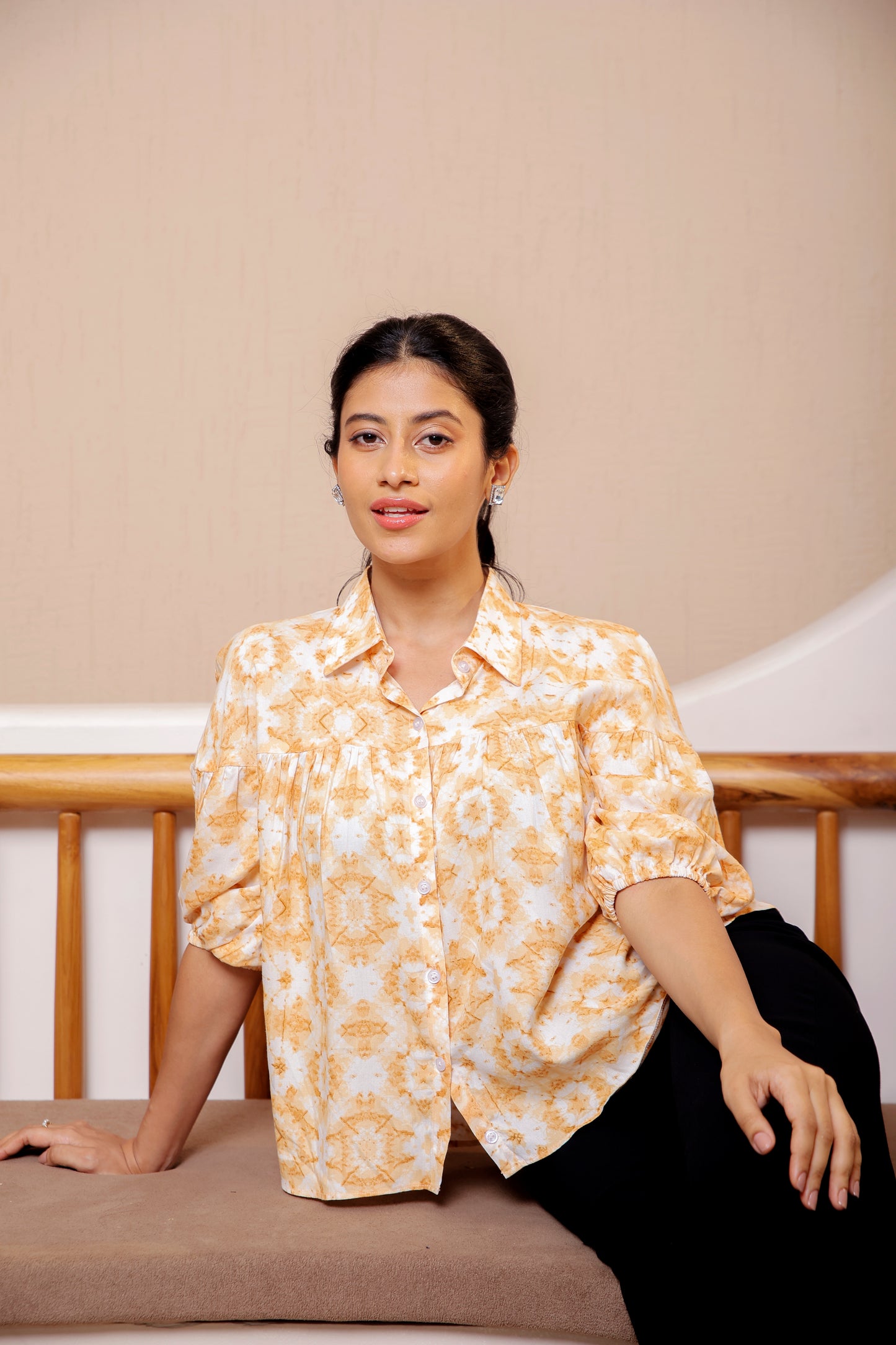 Drop Shoulder Blooming Shirt